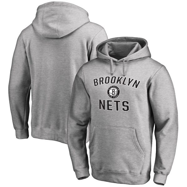 Brooklyn Nets Ash Victory Premium Arch Pullover Hoodie