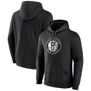 Brooklyn Nets Black Alternate Logo Pullover Hoodie Stylish