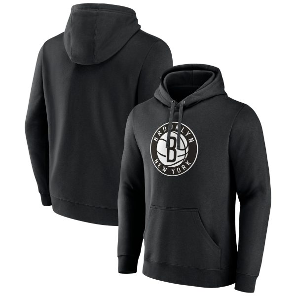 Brooklyn Nets Black Alternate Logo Pullover Hoodie Stylish