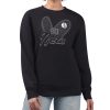 Brooklyn Nets G III 4Her by Carl Banks Black Women's GIII Stylish 4 Her Leopard Heart graphic Fleece Crewneck sweatshirt