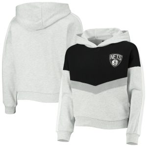 Brooklyn Nets Girls Youth Gorgeous Heathered Gray All Yours Pullover Hoodie