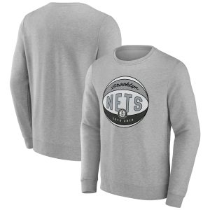 Brooklyn Nets Gray Hard Color Trendy Pullover Sweatshirt