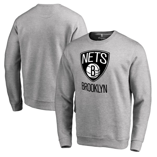 Brooklyn Nets Heathered Elegant Gray Primary Logo Sweatshirt
