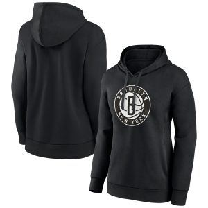 Brooklyn Nets Women's Black Chic Alternate Logo Pullover Hoodie