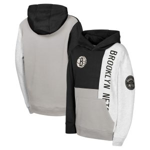 Brooklyn Nets Youth Black Unique Splash Pullover Hoodie