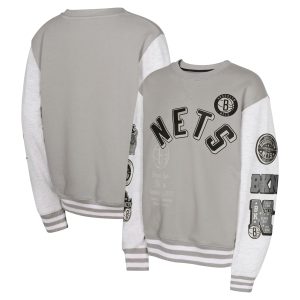 Brooklyn Nets Youth Gray Eye - catching Star Treatment Pullover Sweatshirt