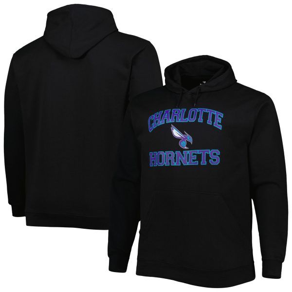Charlotte Hornets Black Big & Tall Heart & Soul Gorgeous Pullover Hoodie