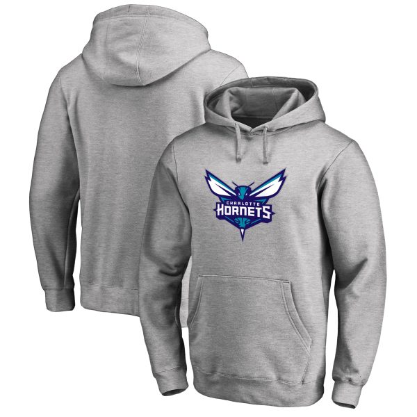 Charlotte Hornets Gorgeous Heather Gray Primary Logo Pullover Hoodie