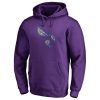 Charlotte Hornets Purple Static Logo Elegant Pullover Hoodie