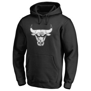 Chicago Bulls Black Marble Fabulous Logo Pullover Hoodie