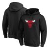 Chicago Bulls Black Primary Stylish Mascot Logo Pullover Hoodie