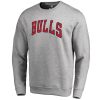 Chicago Bulls Heathered Gray Premium Wordmark Pullover Sweatshirt