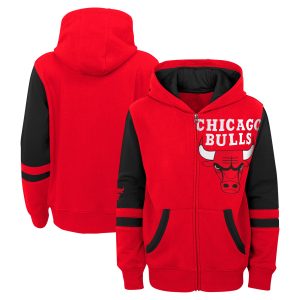 Chicago Bulls Stylish Preschool Red Straight To The League Full Zip Hoodie