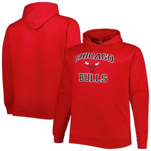 Chicago Bulls Red Big & Tall Heart Fabulous & Soul Pullover Hoodie