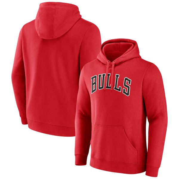 Chicago Bulls Red Stylish Wordmark Pullover Hoodie