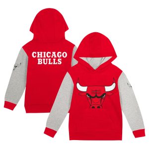 Chicago Bulls Toddler Red Fair Catch Fleece Pullover Stylish Hoodie