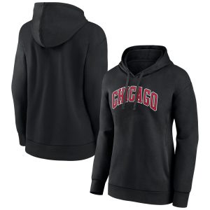 Chicago Bulls Women's Gorgeous Black Alternate Logo Pullover Hoodie