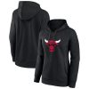 Chicago Bulls Women's Black Primary Logo Pullover Hoodie Chic