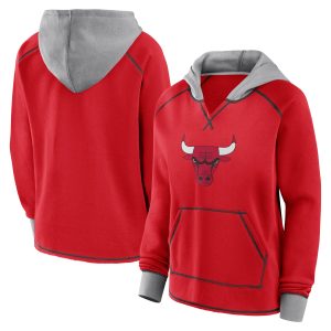 Chicago Bulls Women's Red Boom Fabulous Pullover Hoodie