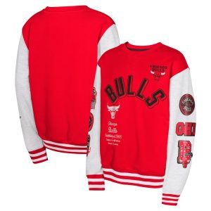 Chicago Bulls Youth Red Star Premium Treatment Pullover Sweatshirt