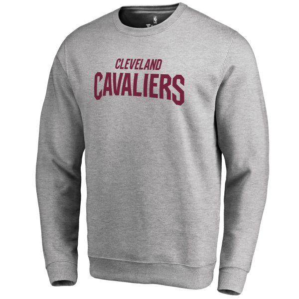 Cleveland Cavaliers Heathered Gray Wordmark Pullover Premium Sweatshirt