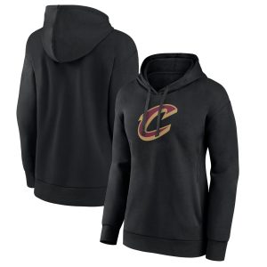 Cleveland Cavaliers Women's Black Alternate Unique Logo Pullover Hoodie