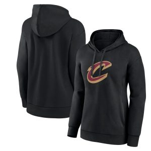 Cleveland Cavaliers Women's Gorgeous Black Primary Logo Pullover Hoodie