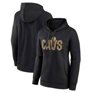 Cleveland Cavaliers Fabulous Women's Black Wordmark Alt Pullover Hoodie