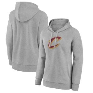Cleveland Cavaliers Women's Gray Alternate Chic Logo Pullover Hoodie