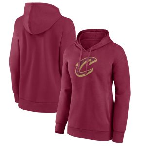 Cleveland Cavaliers Women's Wine Stylish Alternate Logo Pullover Hoodie
