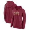Cleveland Cavaliers Women's Wine Wordmark Alt Pullover Hoodie Fabulous