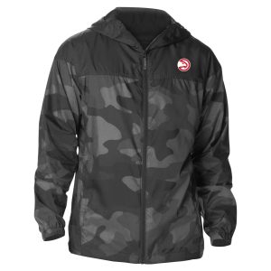 Columbia Atlanta Hawks Black Camo Flash Challenger Windbreaker Full Zip Jacket Unique