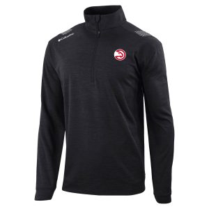 Columbia Atlanta Hawks Black Elegant Oakland Downs Quarter Zip Pullover