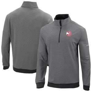 Columbia Atlanta Hawks Black Omni Wick Even Lie Quarter Zip Stylish Pullover