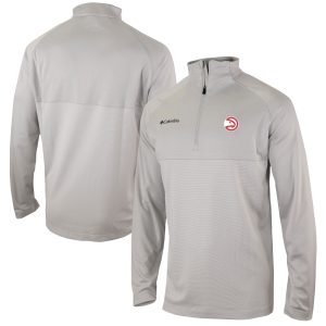 Columbia Atlanta Hawks Heather Gray Omni Wick Rockin' It Quarter Stylish Zip Pullover Top