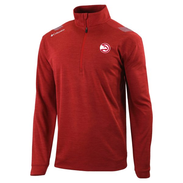 Columbia Atlanta Hawks Red Oakland Downs Quarter Zip Pullover Gorgeous