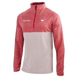 Columbia Elegant Atlanta Hawks Red Rockin' It Raglan Long Sleeve Quarter Zip Pullover
