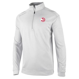Columbia Atlanta Hawks Fabulous White Oakland Downs Quarter Zip Pullover