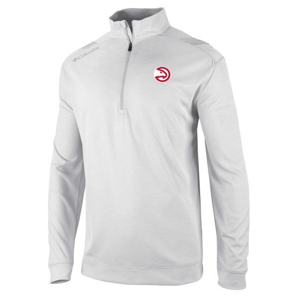 Columbia Atlanta Hawks Fabulous White Oakland Downs Quarter Zip Pullover