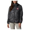 Columbia Atlanta Trendy Hawks Women's Black Flash Challenger II Omni Shade Full Zip Windbreaker Jacket