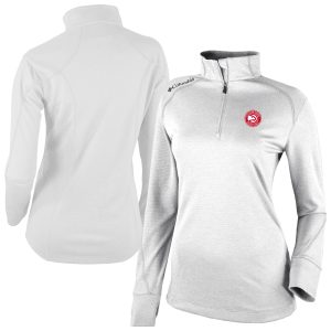 Columbia Atlanta Hawks Women's White Omni Wick Trendy Shotgun 2.0 Quarter Zip Pullover Top