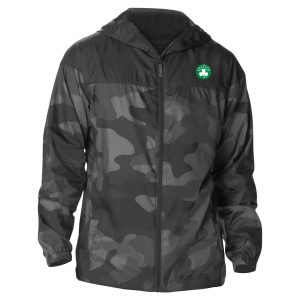 Columbia Boston Celtics Black Camo Flash Challenger Windbreaker Chic Full Zip Jacket