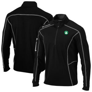 Columbia Boston Celtics Black Unique Omni Wick Shotgun Quarter Zip Pullover