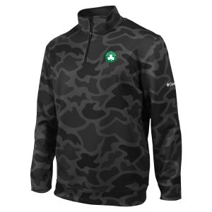 Columbia Chic Boston Celtics Black Omni Wick Wickhams Hills Quarter Zip Pullover Top