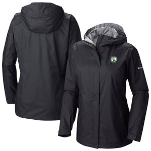Columbia Boston Celtics Women's Premium Black Arcadia Omni Tech™ Full Zip Hoodie Jacket