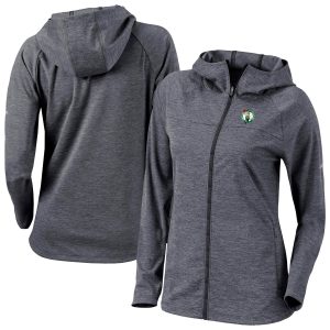 Columbia Boston Celtics Women's Black Omni Wick Elegant Half Shot Full Zip Hooded Jacket