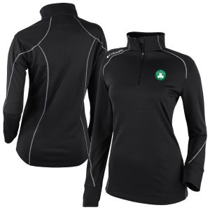 Columbia Boston Celtics Women's Black Omni Wick Shotgun 2.0 Quarter Zip Premium Pullover Top
