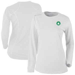 Columbia Boston Celtics Women's White Omni Wick Shotgun Pullover Stylish Top