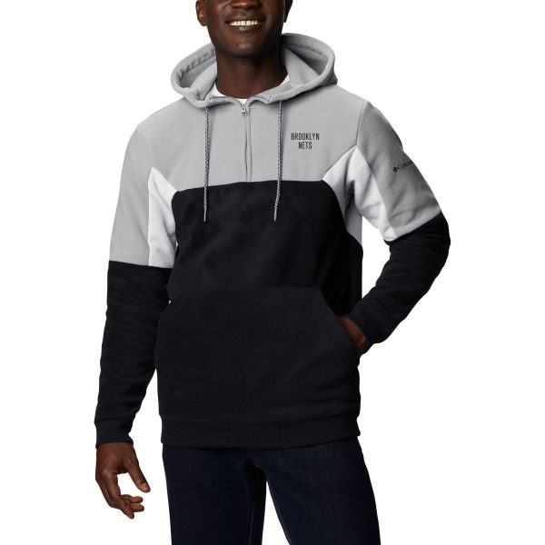 Columbia Brooklyn Nets Black Premium Lodge Quarter Zip Hoodie
