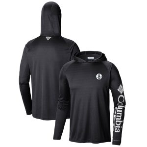 Columbia Brooklyn Nets Black Unique Terminal Tackle Long Sleeve Hoodie T Shirt